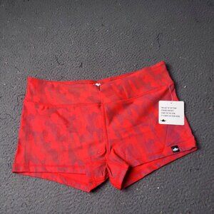 NEW WODBOTTOM Athletic Gym Shorts Womens Size 3XL XXXL Red Stretch